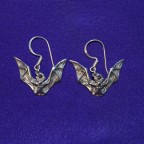 Bat Silver Earrings